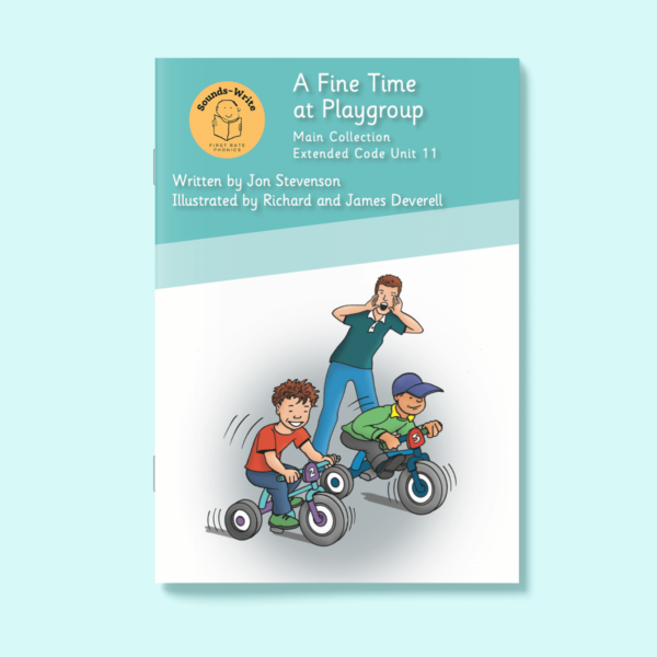 Book cover for 'A Fine Time at Playgroup' Main Collection Extended Code Unit 11.