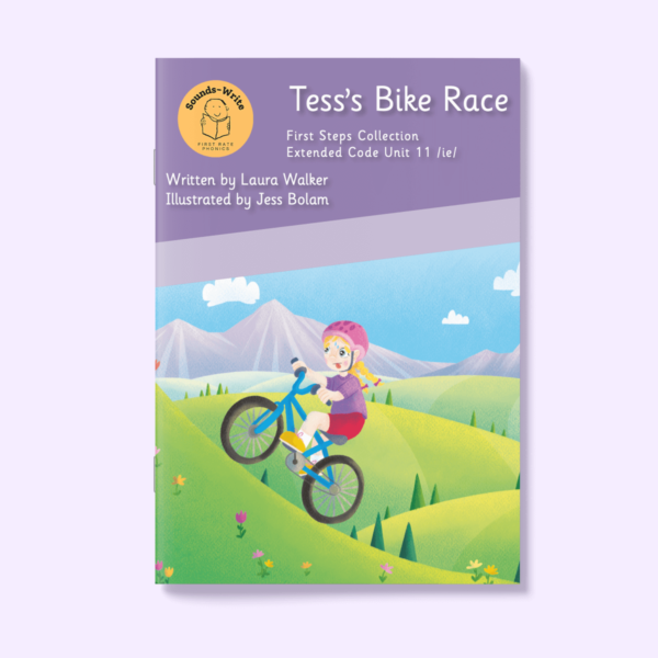 Book cover for 'Tess's Bike Race' First Steps Collection Extended Code Unit 11 /ie/.