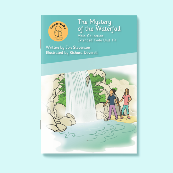Book cover for 'The Mystery of the Waterfall' Main Collection Extended Code Unit 19.