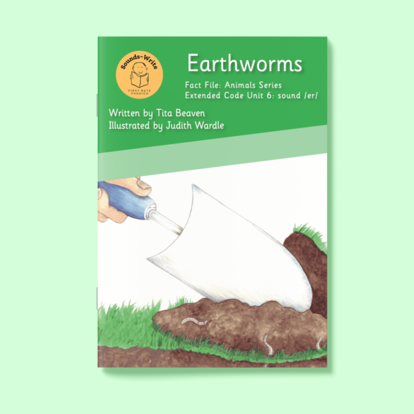 Book cover for 'Earthworms' Fact File: Animal Series Extended Code Unit 6 /er/.