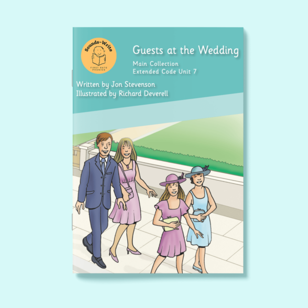 Book cover for 'Guests at the Wedding' Main Collection Extended Code Unit 7.