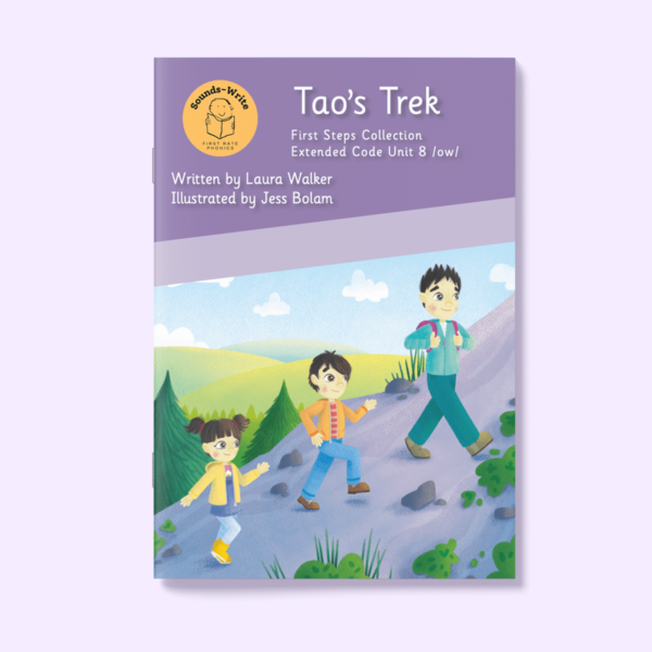 Book cover for 'Tao's Trek' First Steps Collection Extended Code Unit 8 /ow/.