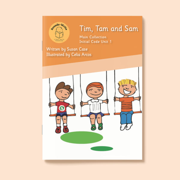 Book cover for 'Tim, Tam and Sam' Main Collection Initial Code Unit 1.